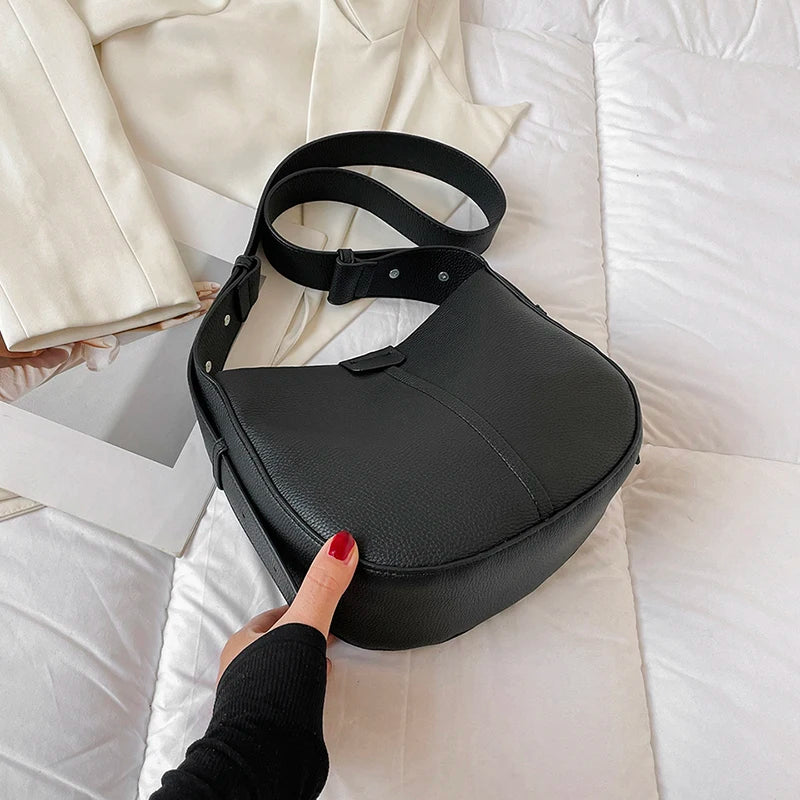 Women's Shoulder Bag PU Leather Messenger Bags Texture Crossbody Pack