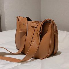 Women's Shoulder Bag PU Leather Messenger Bags Texture Crossbody Pack