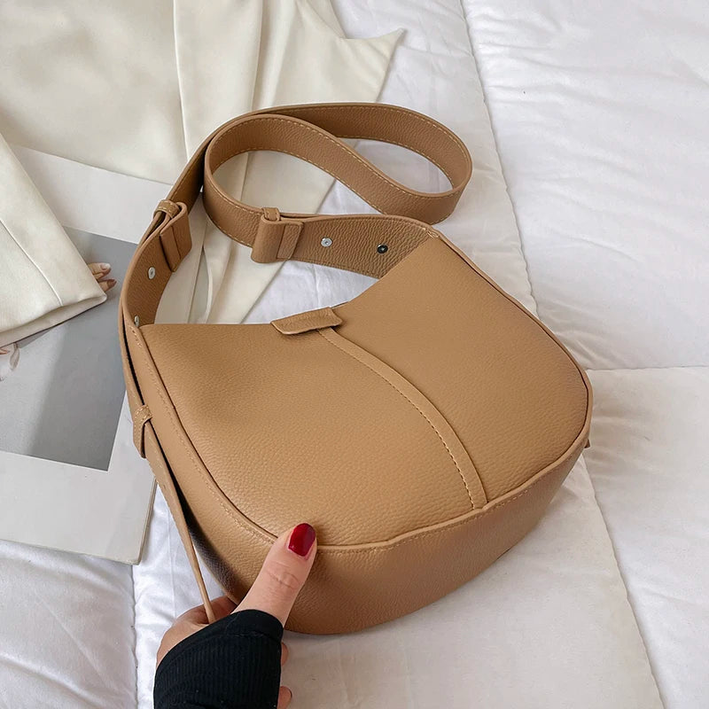 Women's Shoulder Bag PU Leather Messenger Bags Texture Crossbody Pack