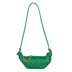 Women's Shoulder Bag Retro Chain Dumpling Bag Rhombus Embroidery Thread Shoulder