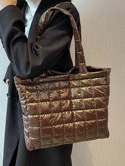 Women's Nylon Shoulder Bag Padded Tote Large Capacity Handbags