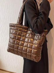 Women's Nylon Shoulder Bag Padded Tote Large Capacity Handbags