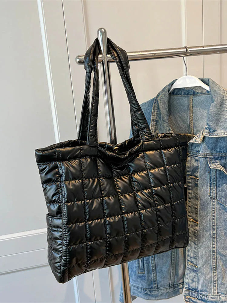 Women's Nylon Shoulder Bag Padded Tote Large Capacity Handbags