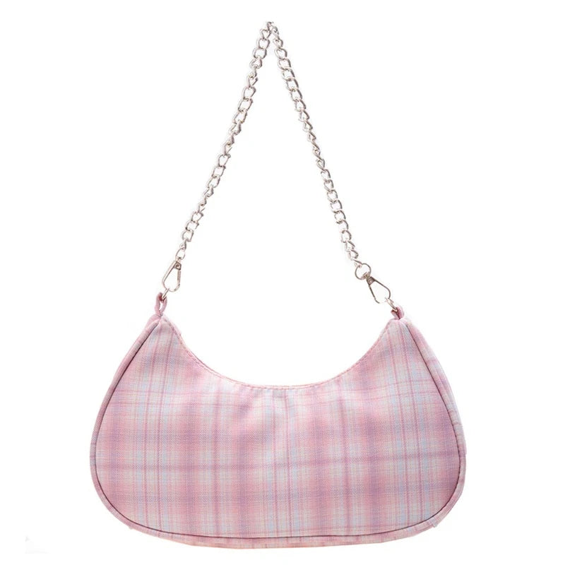Multi-color Women's Shoulder Bag with Chain Strap