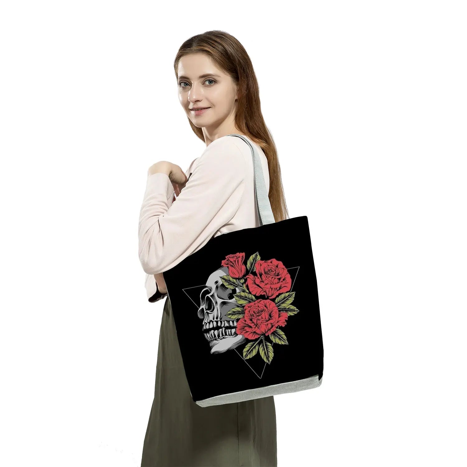 Women's Shoulder Bag Halloween Skull Tote Bag