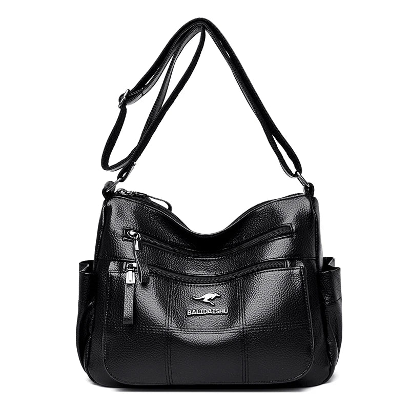 Women's Leather Messenger Bag Large Ladies Purse