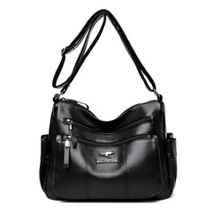 Women's Leather Messenger Bag Large Ladies Purse