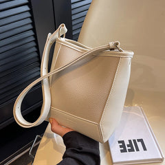 Women's PU Leather Bucket Crossbody Bag Messenger Pack