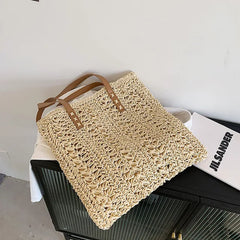 Summer Beach Straw Shoulder Bag Women Handbag Purse Tote