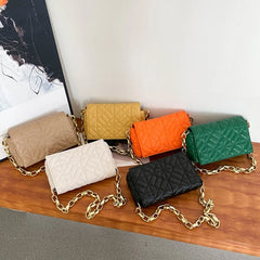 Women's Chain Quilted Purse Handbag Clutch Underarm Bag