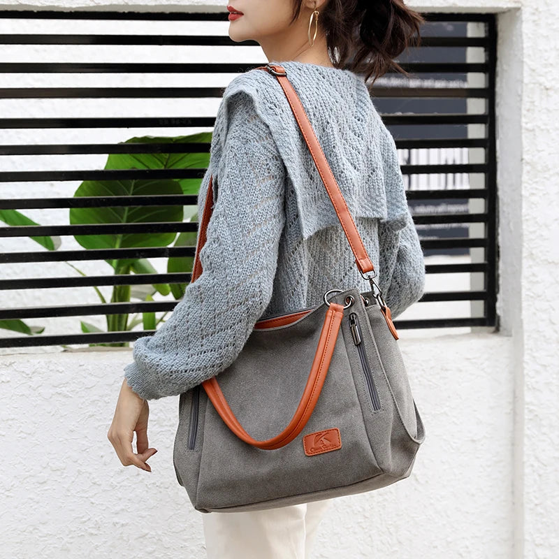Women's Canvas Shoulder Bag High Leisure Handbag
