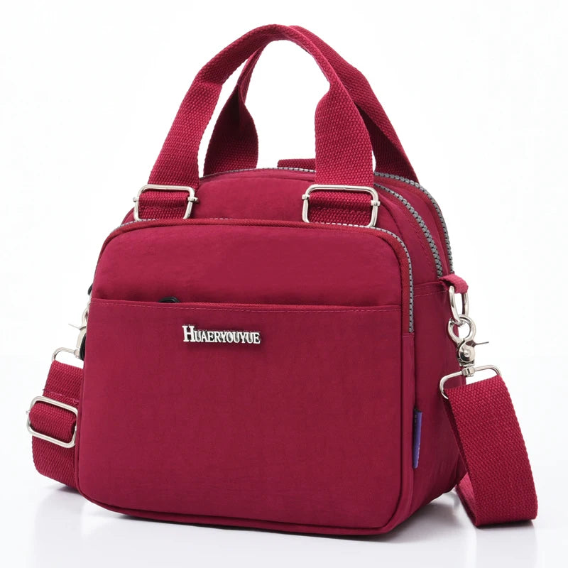 Women's Small Nylon Backpack Waterproof Crossbody Bag