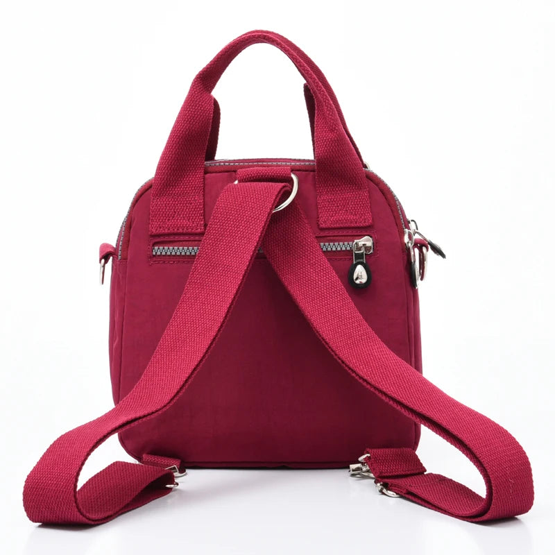 Women's Small Nylon Backpack Waterproof Crossbody Bag