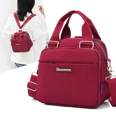 Women's Small Nylon Backpack Waterproof Crossbody Bag