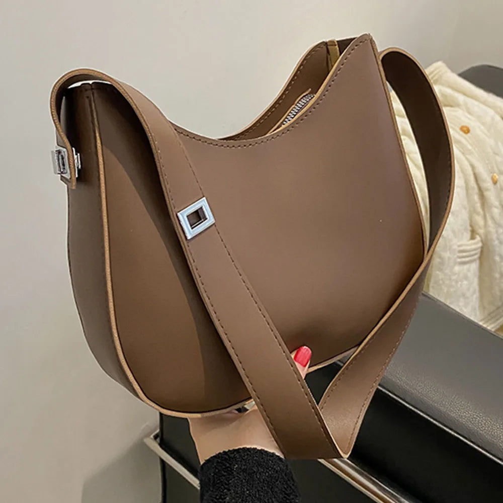 Leather Women's Shoulder Bag Medium Size