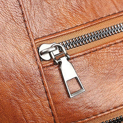 Women's Solid Bag Soft Leather Crossbody Bags Large Quality Pocket Shoulder Bag