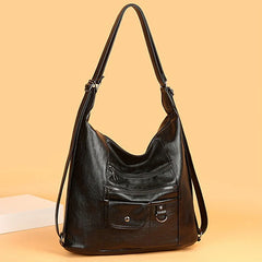 Women's Solid Bag Soft Leather Crossbody Bags Large Quality Pocket Shoulder Bag