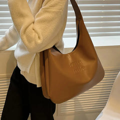 Women's Solid Shoulder Bags Large Shopper Tote Bag
