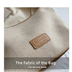 Women's Summer Canvas Shoulder Bag High Capacity with Long Strap