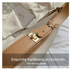 Women's Summer Canvas Shoulder Bag High Capacity with Long Strap