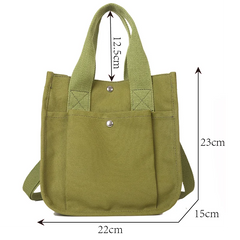 Casual Canvas Tote Bag Large Capacity Shoulder Handbag