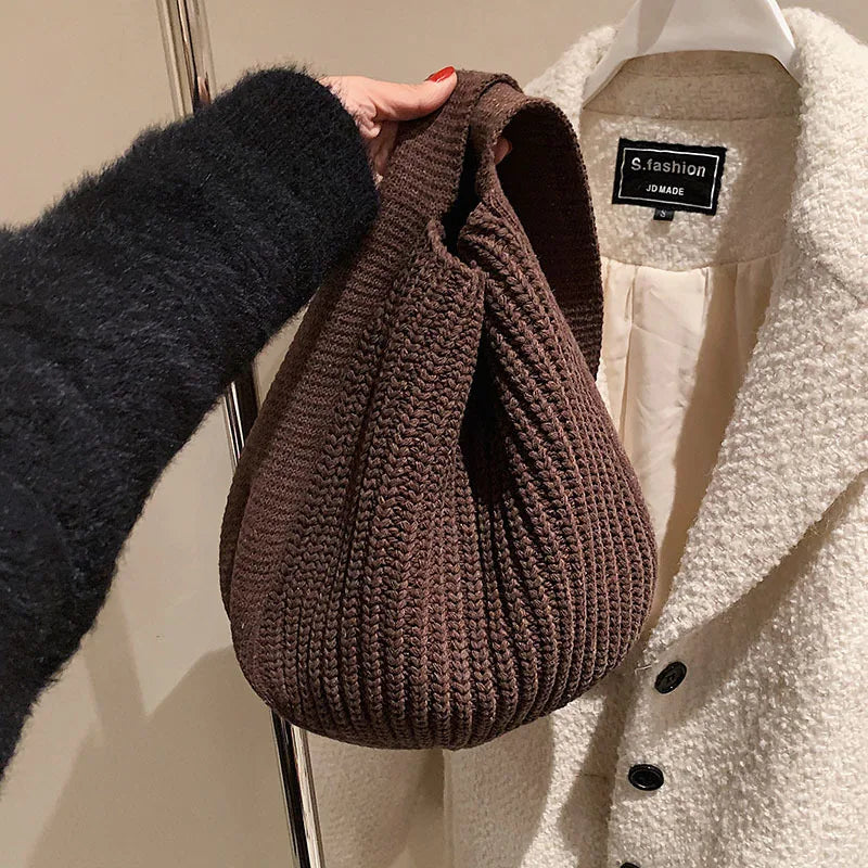 Women's Knit Tote Bag Large Capacity Handbags