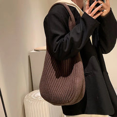 Women's Knit Tote Bag Large Capacity Handbags