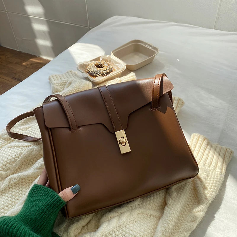 Vintage Shoulder Bags Soft Leather Handbag