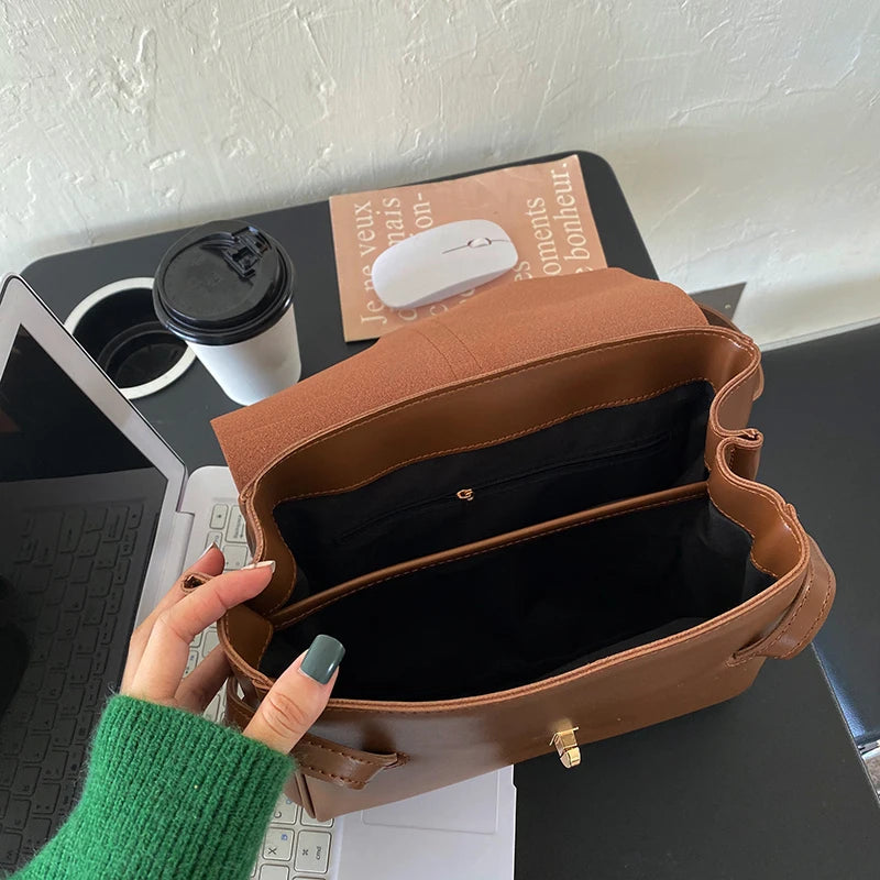 Vintage Shoulder Bags Soft Leather Handbag