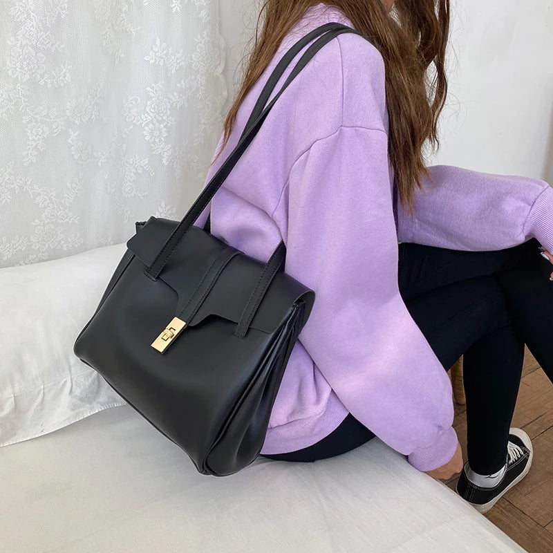 Vintage Shoulder Bags Soft Leather Handbag
