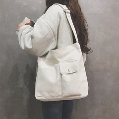 Canvas Tote Bag Large Capacity Crossbody Shoulder Female Handbag