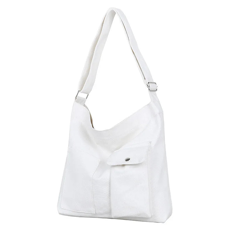 Canvas Tote Bag Large Capacity Crossbody Shoulder Female Handbag