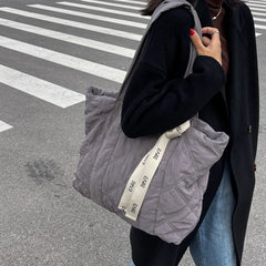 Women's Large Canvas Tote Bag Winter Shoulder Handbag