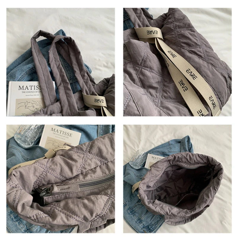Women's Large Canvas Tote Bag Winter Shoulder Handbag
