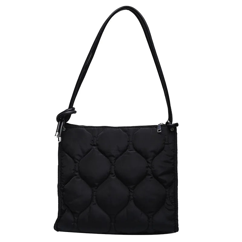 Quilted Women's Winter Tote Handbag Soft Shoulder Purse