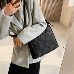 Quilted Women's Winter Tote Handbag Soft Shoulder Purse