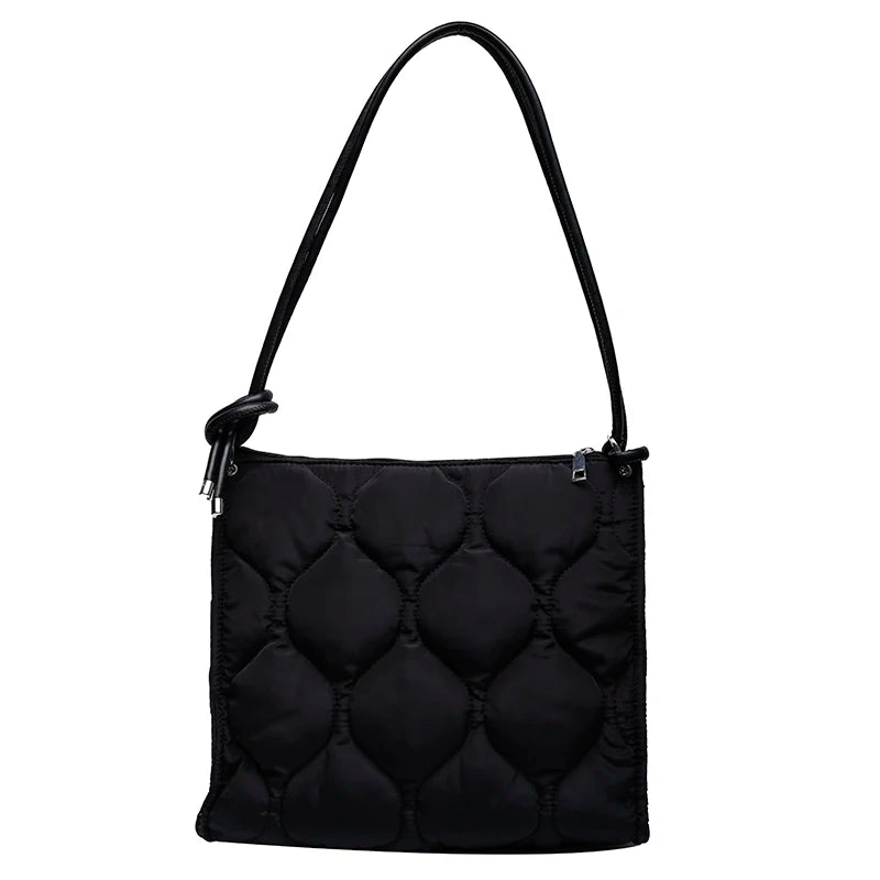 Quilted Women's Winter Tote Handbag Soft Shoulder Purse