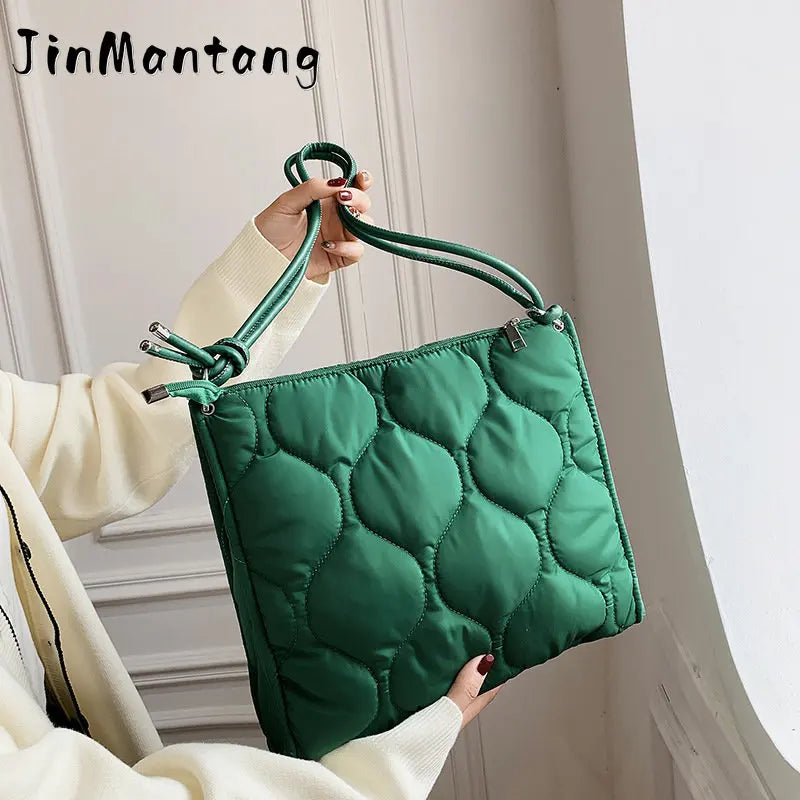 Quilted Women's Winter Tote Handbag Soft Shoulder Purse