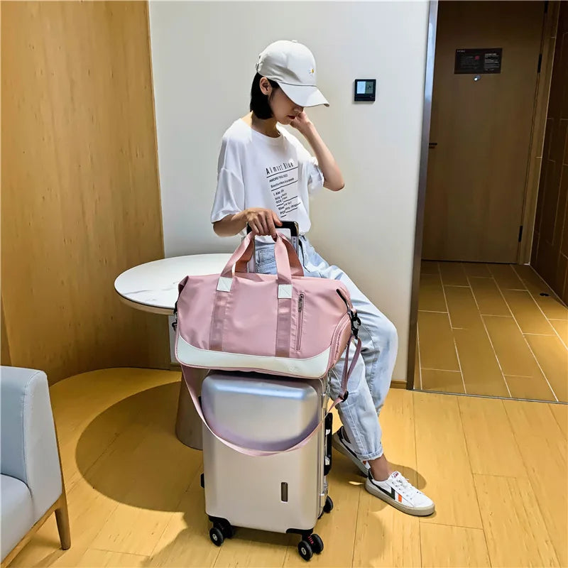 Women's Travel Bag Large Hand Luggage Gym Duffle Weekend Bag