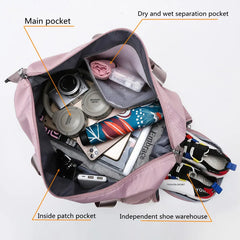 Women's Travel Bag Large Hand Luggage Gym Duffle Weekend Bag