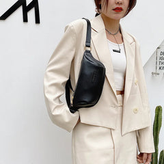 Women's Leather Waist Bag Bananas Shoulder Chest Belt Handbag