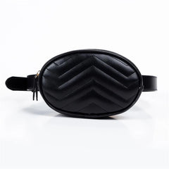 Women's Oval Waist Bag PU Leather Fanny Pack