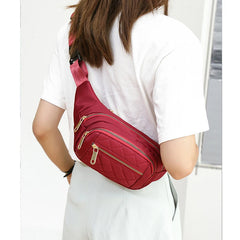 Women's Waist Bag Nylon Waterproof Belt Crossbody Chest Fanny Pack