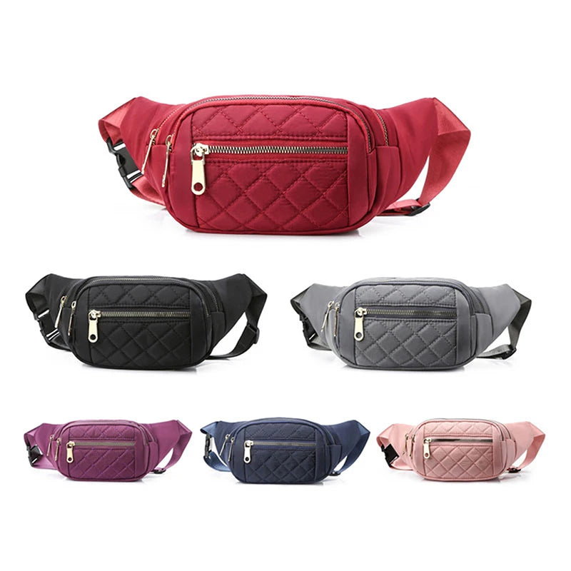 Women's Waist Bag Oxford Cloth Waterproof Crossbody Belt Fanny Pack
