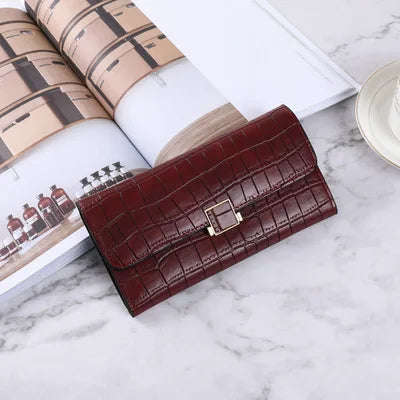 Women's Long Hand Wallet PU Multi-card Slot Large-capacity