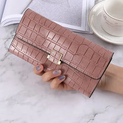 Women's Long Hand Wallet PU Multi-card Slot Large-capacity