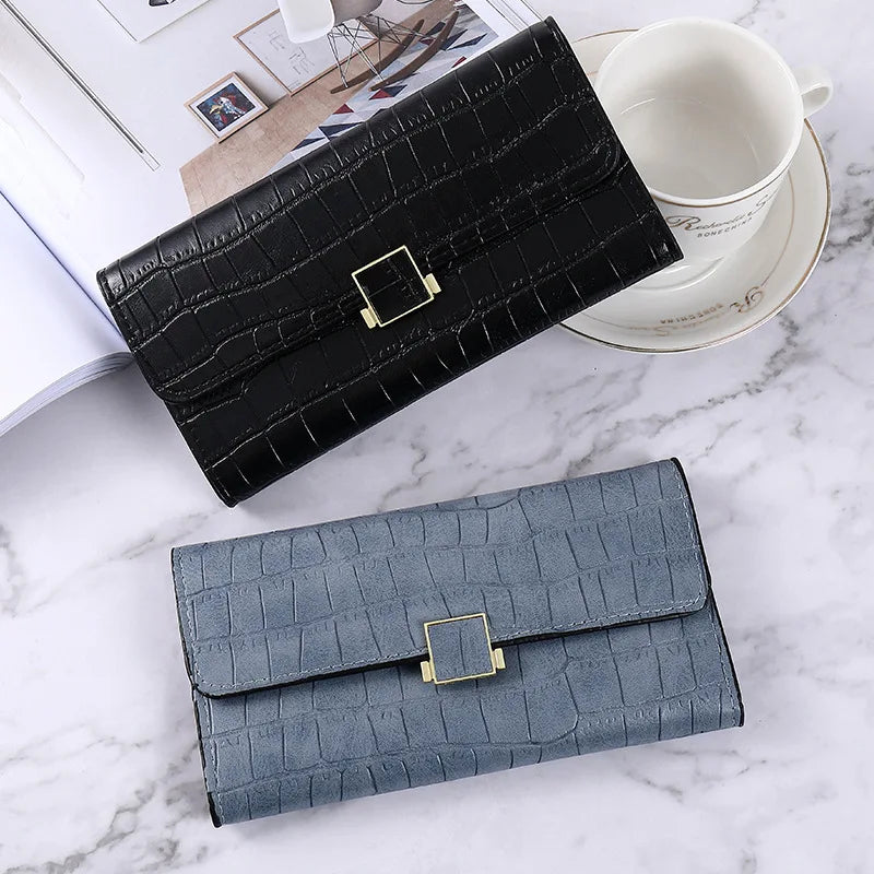 Women's Long Hand Wallet PU Multi-card Slot Large-capacity