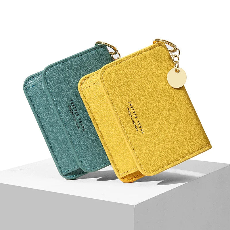 Women's Short Purse Japanese Mini Three Fold Small Card Bag Coin Purse