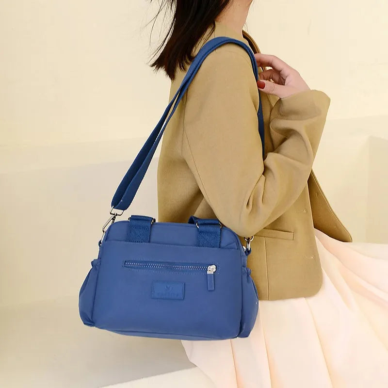 Women's Waterproof Nylon Shoulder Bag Messenger Bags Totes Top-handle