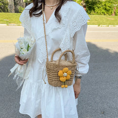 Women's Straw Bag Western Style Casual Handbag